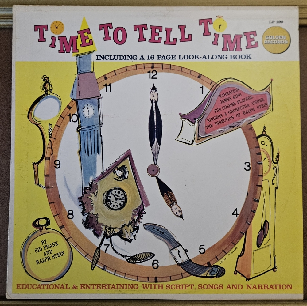 Time to Tell Time Educational Record Golden Records LP 199
